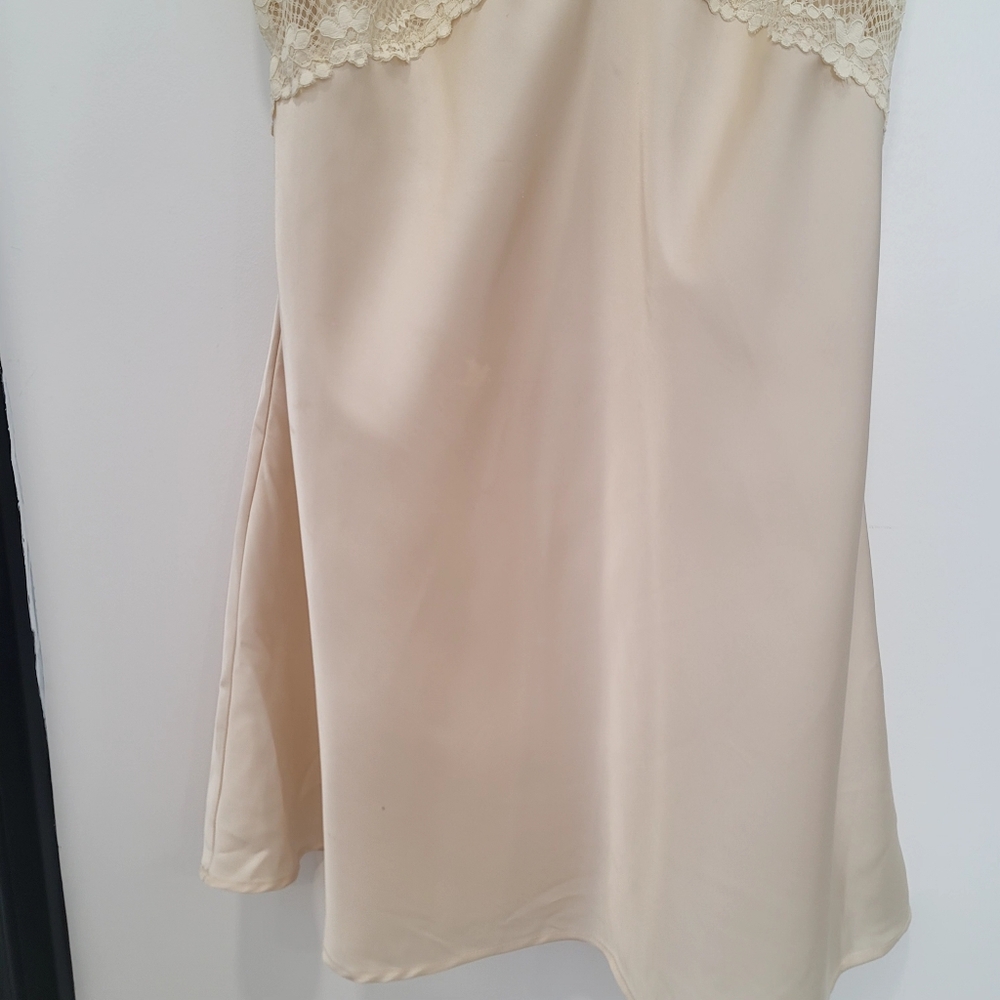 LIONESS Bel Air Mini Silk Satin Lace Dress Size L - Picture 8 of 17